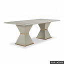 [EUR: Esqu-96] Esquire Dining Table - 96"   / Blue Lagoon + Gold
