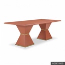 [EUR: Esqu-96] Esquire Dining Table - 96"   / Rosey Red + Gold
