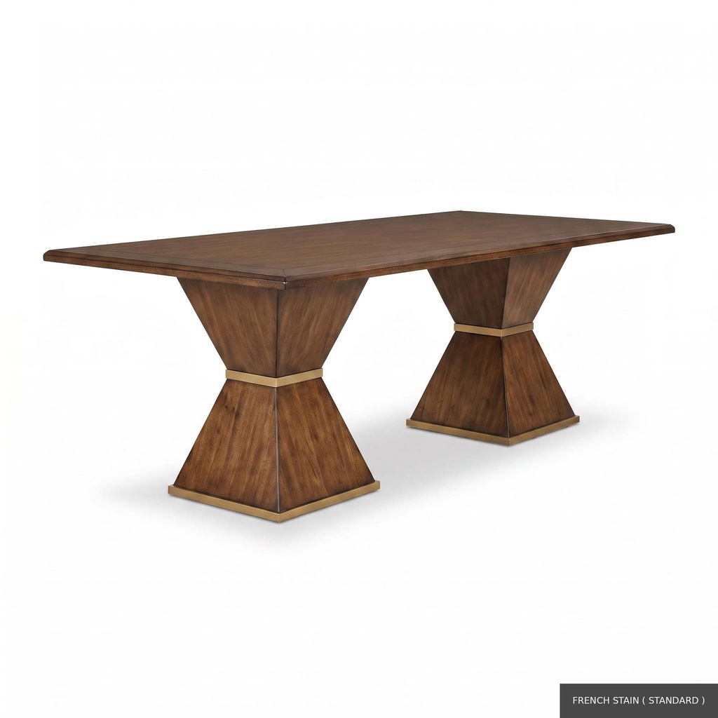 [EUR: Esqu-96] Esquire Dining Table - 96"   / French Stain ( Standard ) + Gold