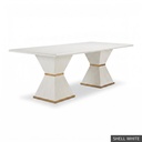 [EUR: Esqu-96] Esquire Dining Table - 96"   / Shell White + Gold