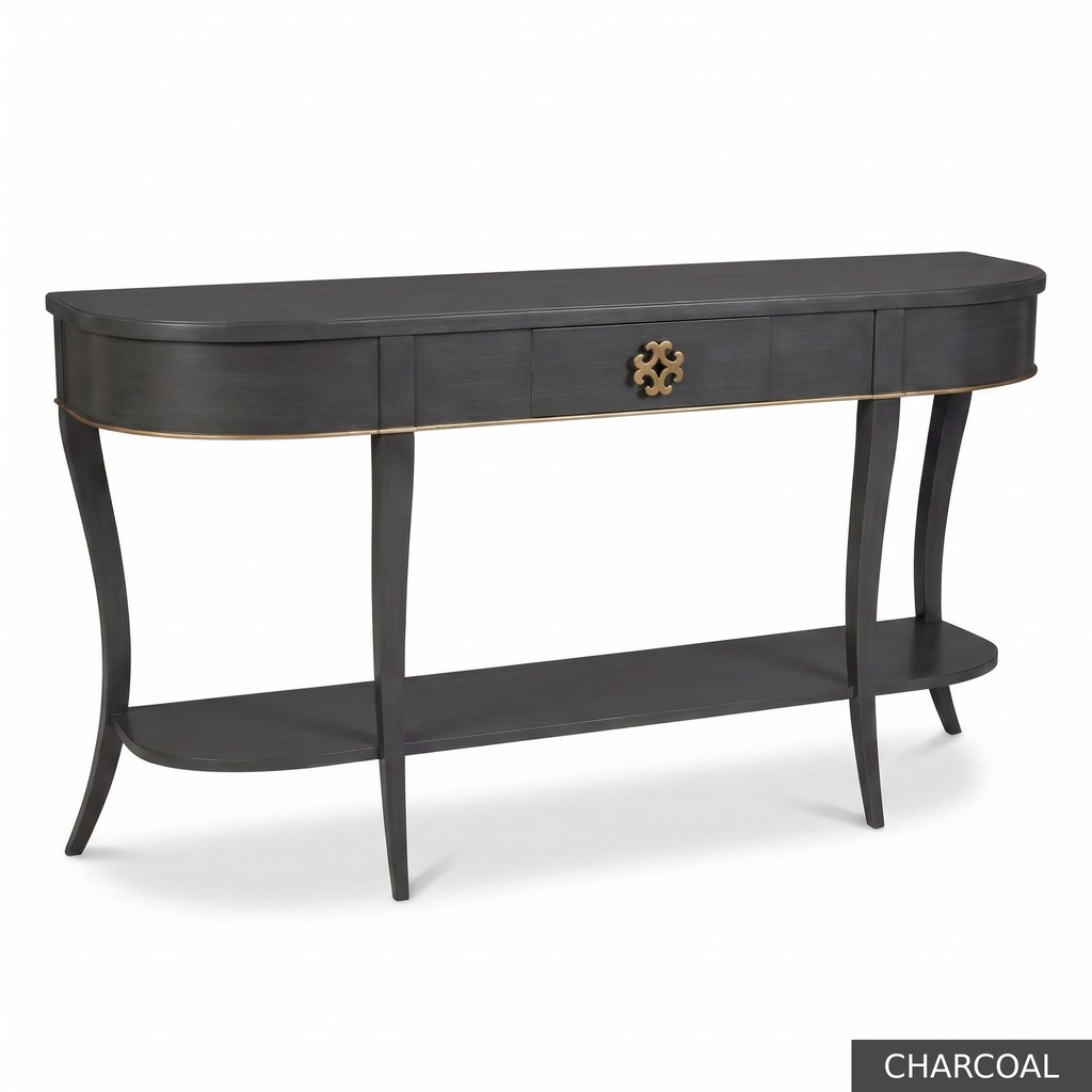[EUR: Wind] Windsor Console / Charcoal + Gold