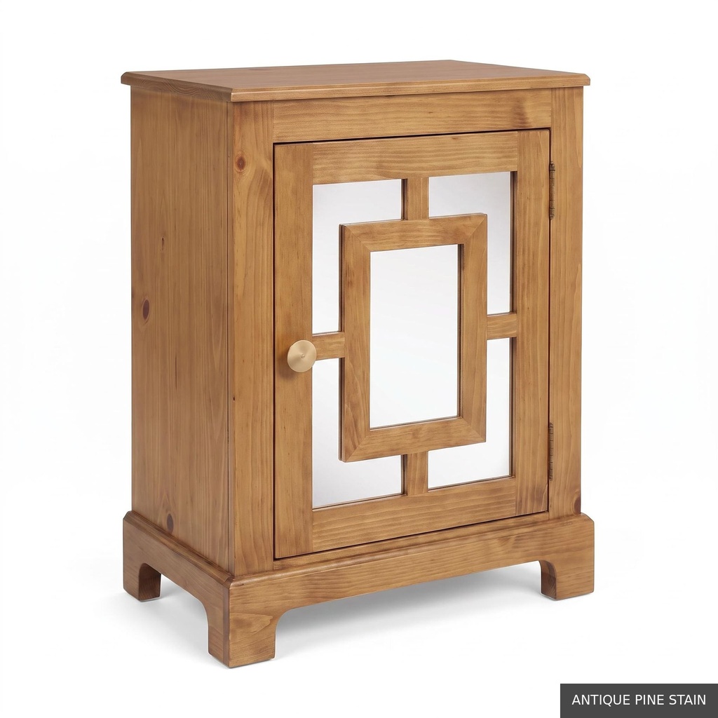 [EUR: Lang] Langford Side Table   / Antique Pine Stain + Gold
