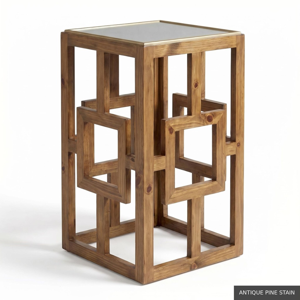 [EUR: Lilly] Lilly Side Table   / Antique Pine Stain + Gold