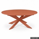 Malibu Oval Table / Rosey Red