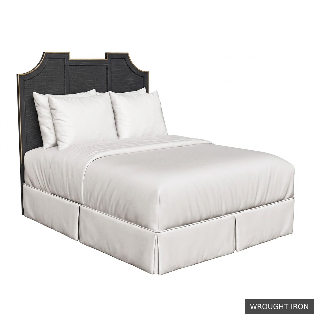 [SIG: NantK] Nantucket King Headboard / Wrought Iron + Gold