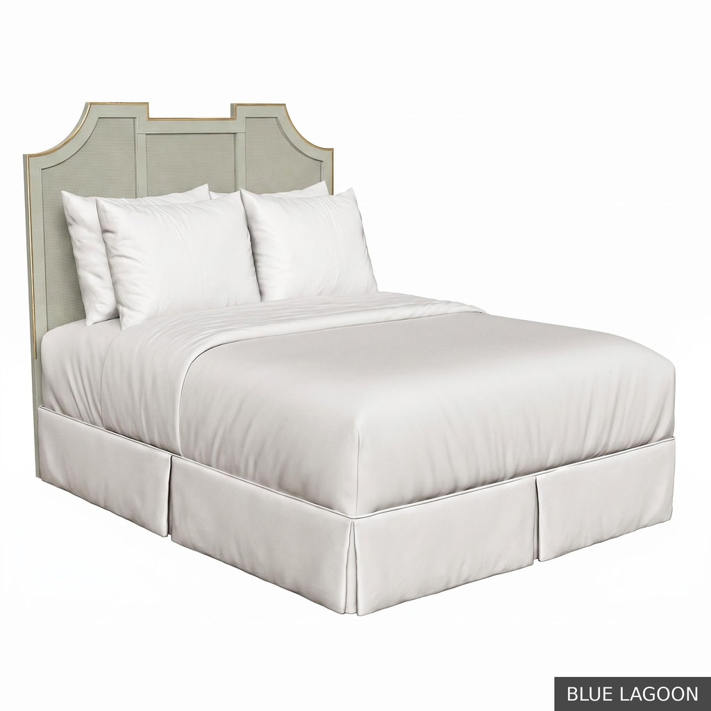 [SIG: NantK] Nantucket King Headboard / Blue Lagoon + Gold
