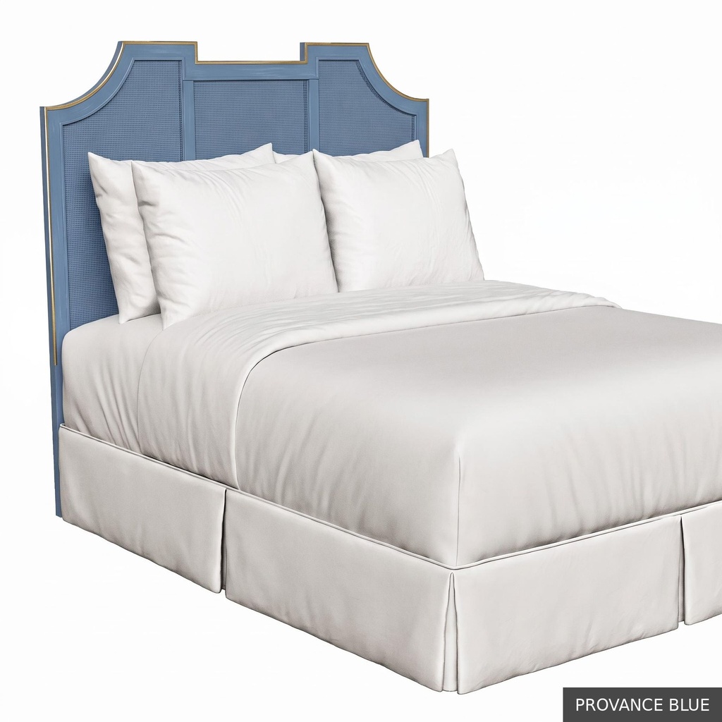 [SIG: NantK] Nantucket King Headboard / Provance Blue + Gold