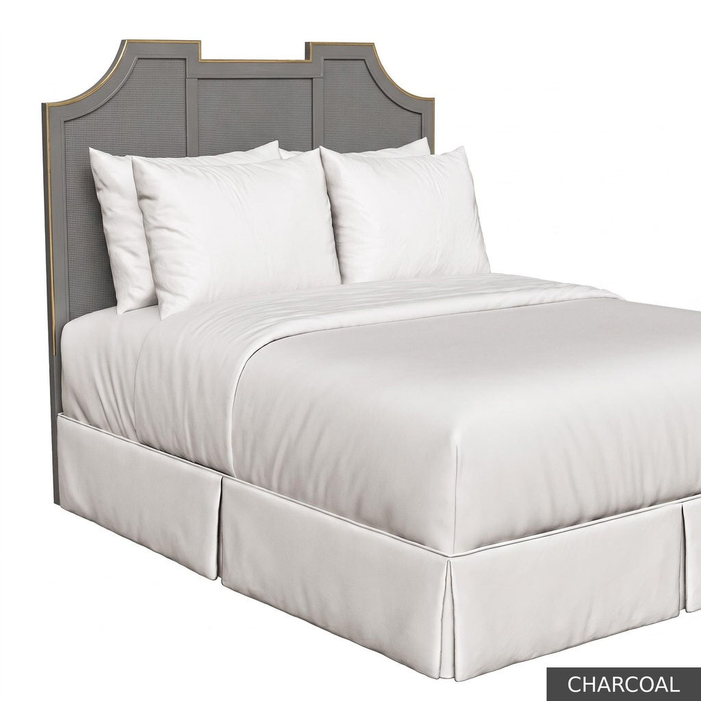 [SIG: NantK] Nantucket King Headboard / Charcoal + Gold