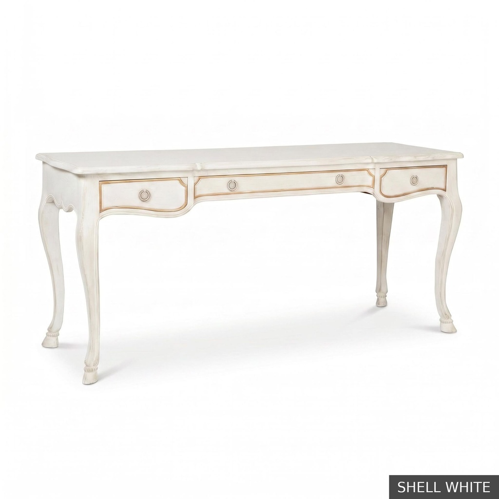 [EUR: Orle] Orleans Desk / Shell White + Gold