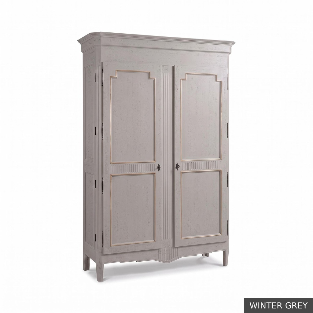 [EUR: Madi] Madison Display Cabinet   / Winter Grey + Gold