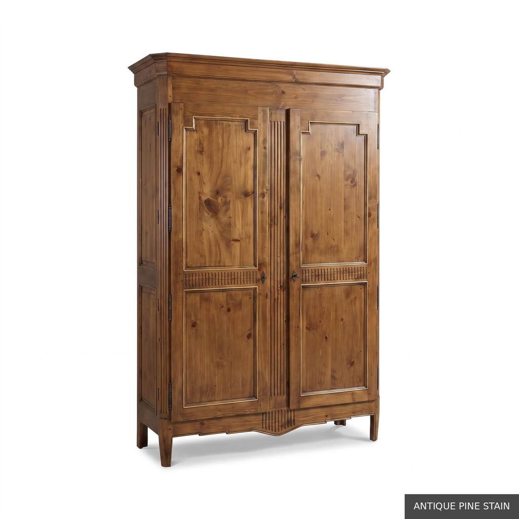 [EUR: Madi] Madison Display Cabinet   / Antique Pine Stain + Gold