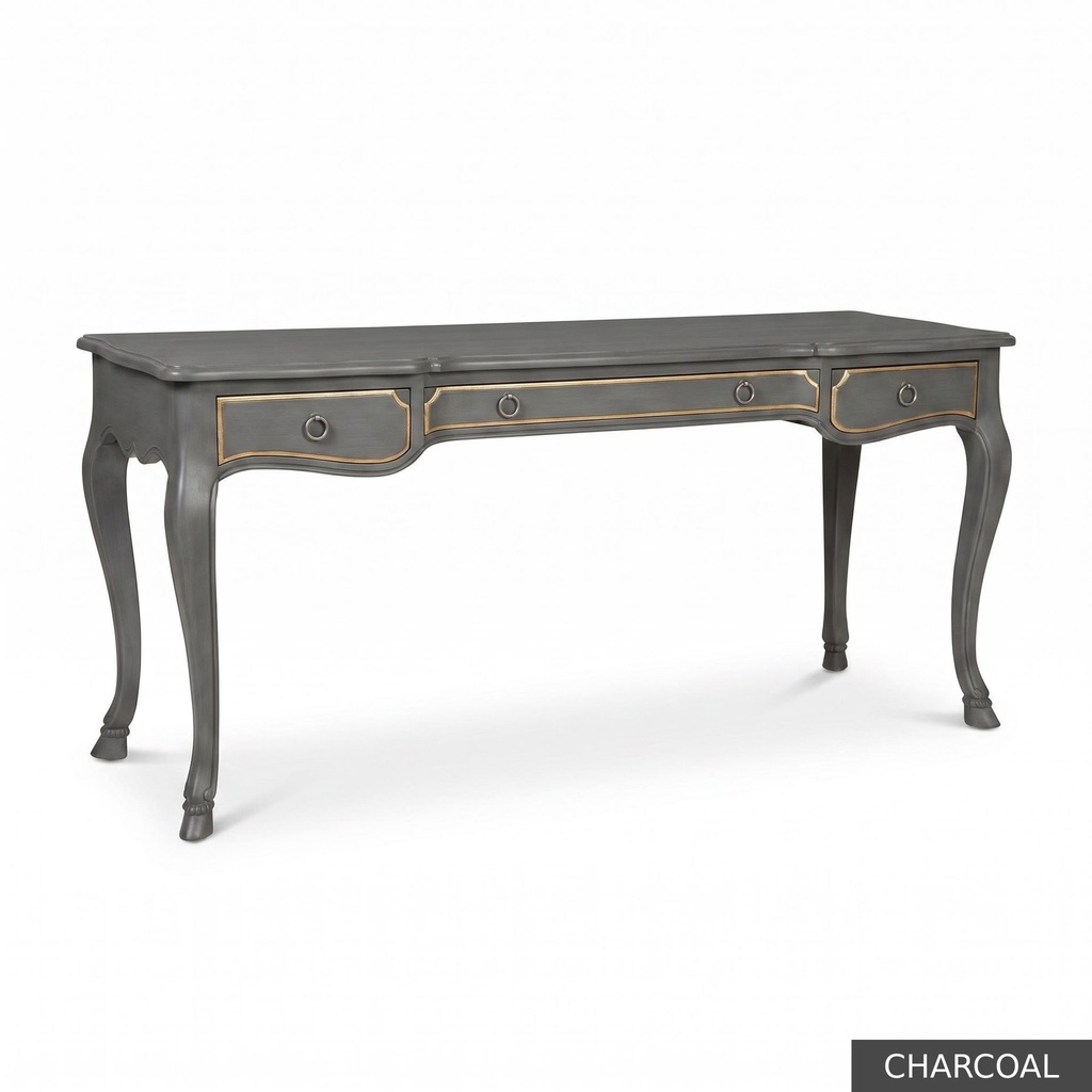 [EUR: Orle] Orleans Desk / Charcoal + Gold