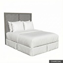 [EUR: RegeQHB] Regent - Queen Headboard / Charcoal + Gold