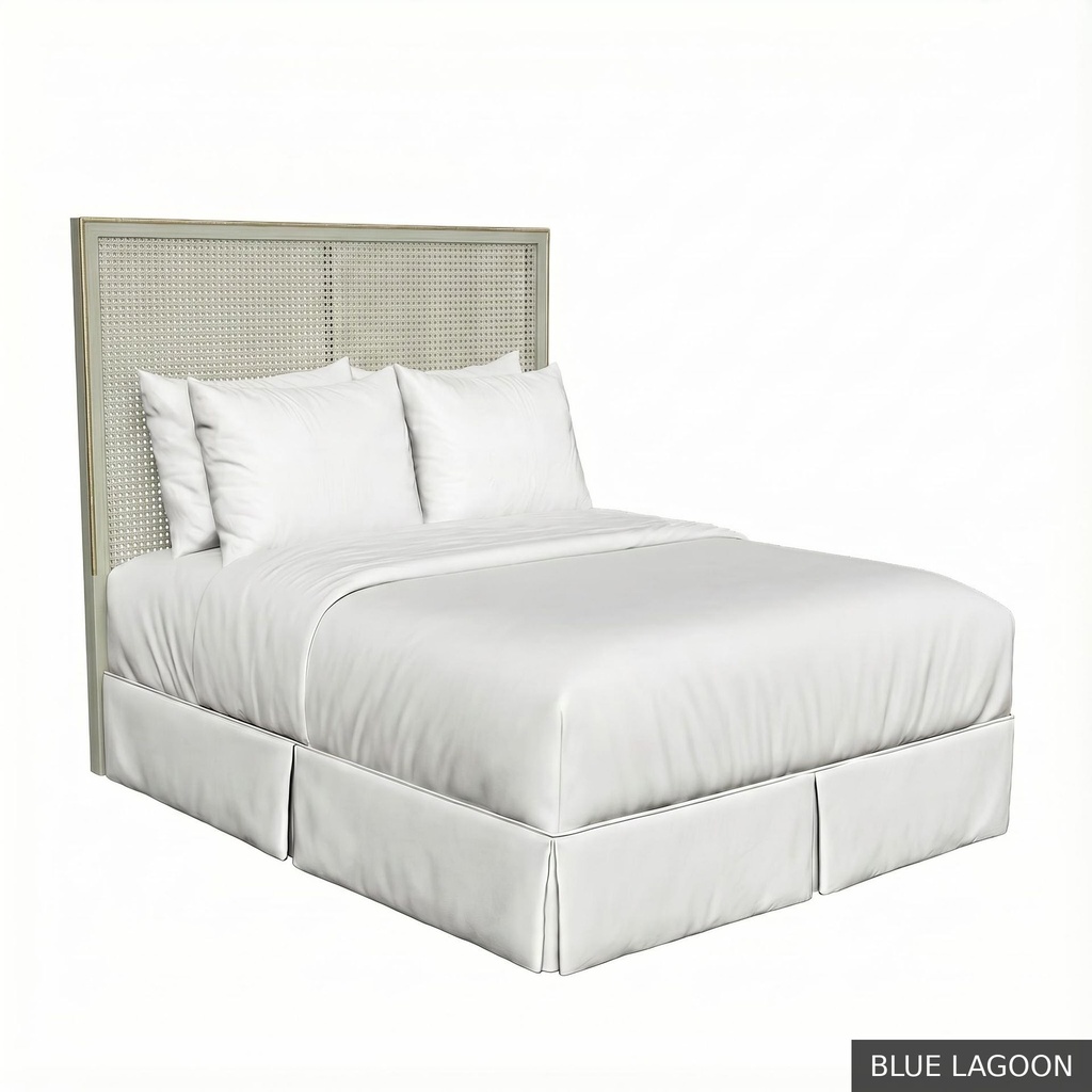 [EUR: RegeQHB] Regent - Queen Headboard / Blue Lagoon + Gold