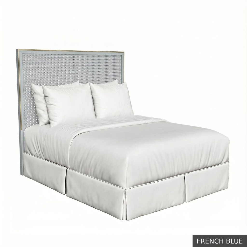 [EUR: RegeQHB] Regent - Queen Headboard / French Blue + Gold