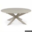[EUR: Pear-60] Pearl Dining Table - 60"     / Winter Grey