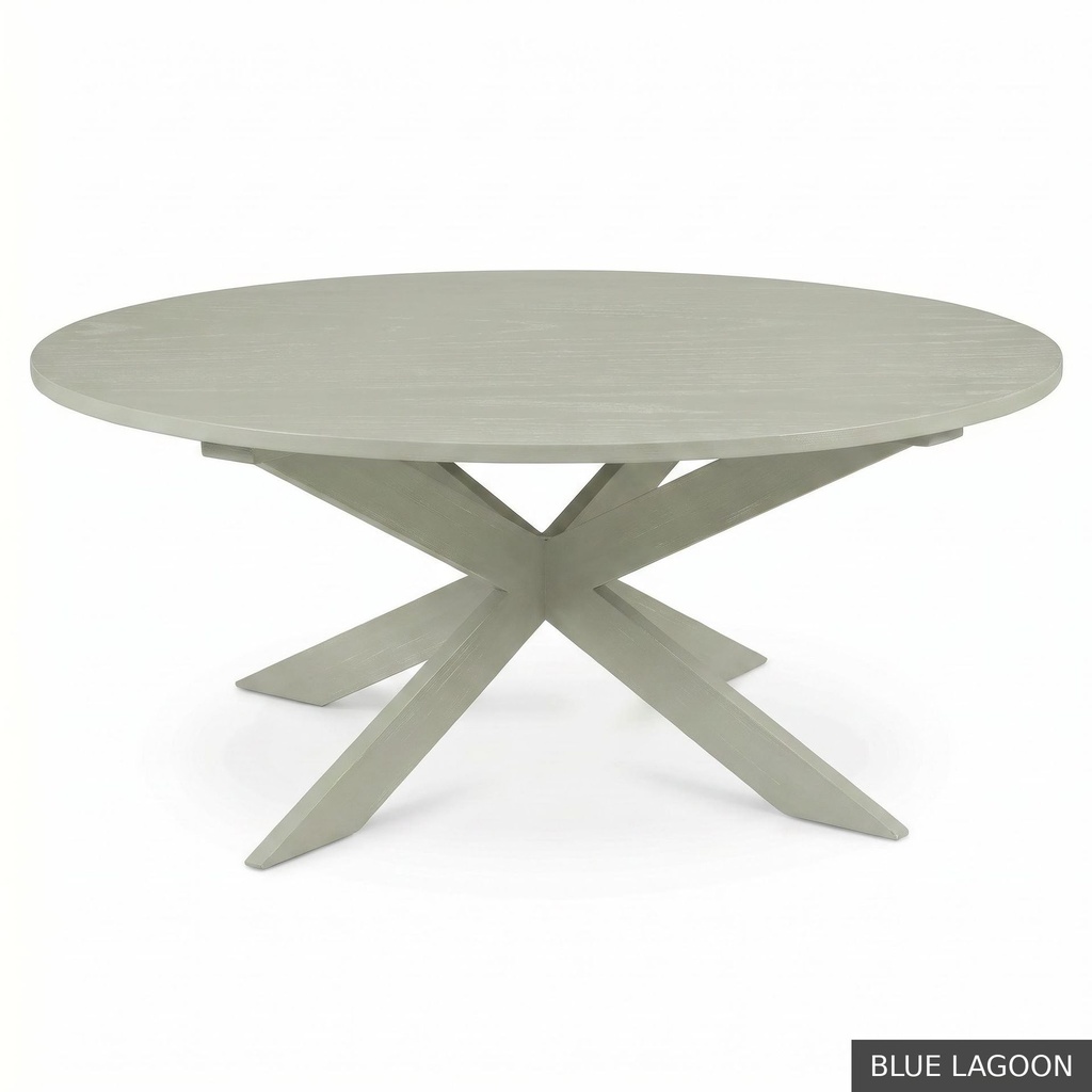 [EUR: Pear-60] Pearl Dining Table - 60"     / Blue Lagoon