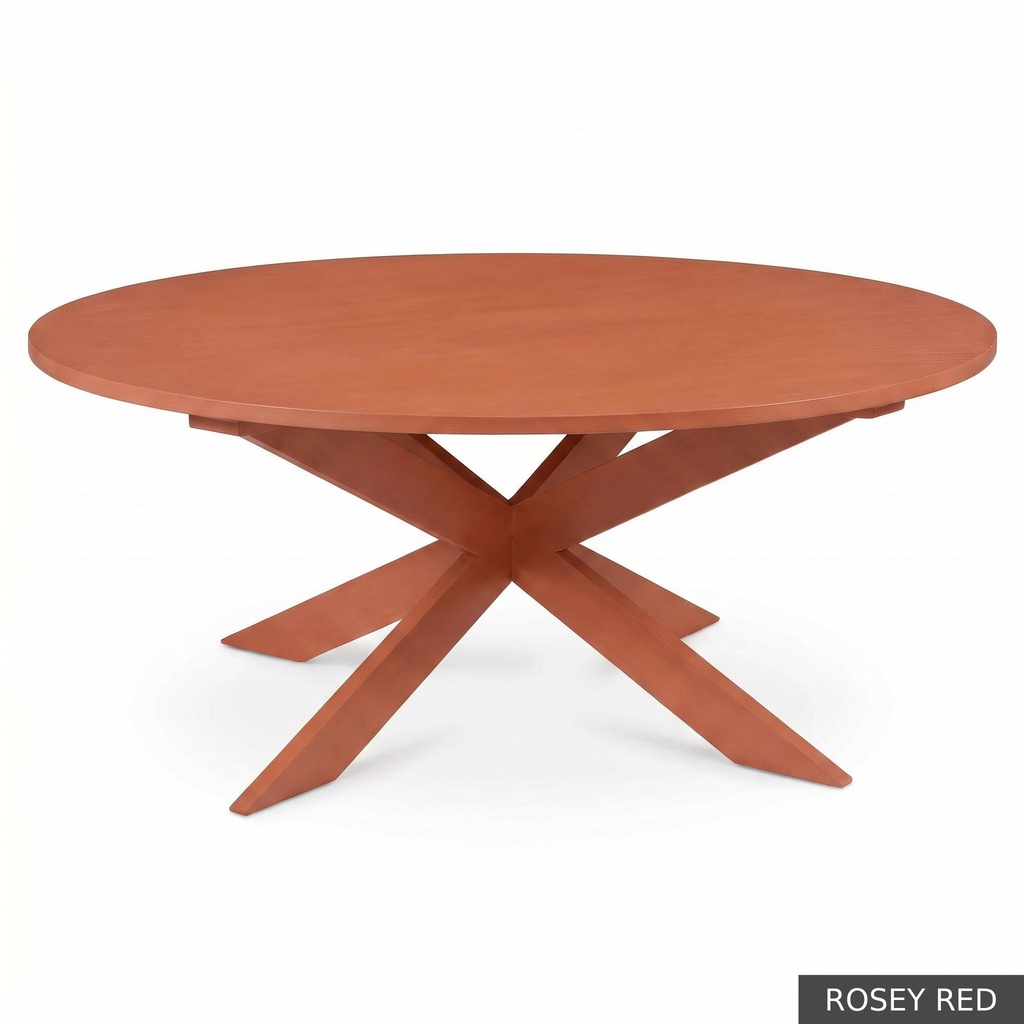 [EUR: Pear-60] Pearl Dining Table - 60"     / Rosey Red