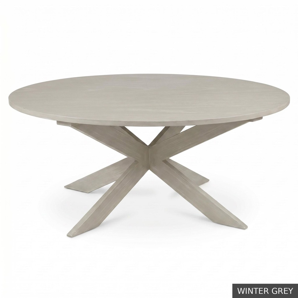 [EUR: Pear-72] Pearl Dining Table - 72" / Winter Grey