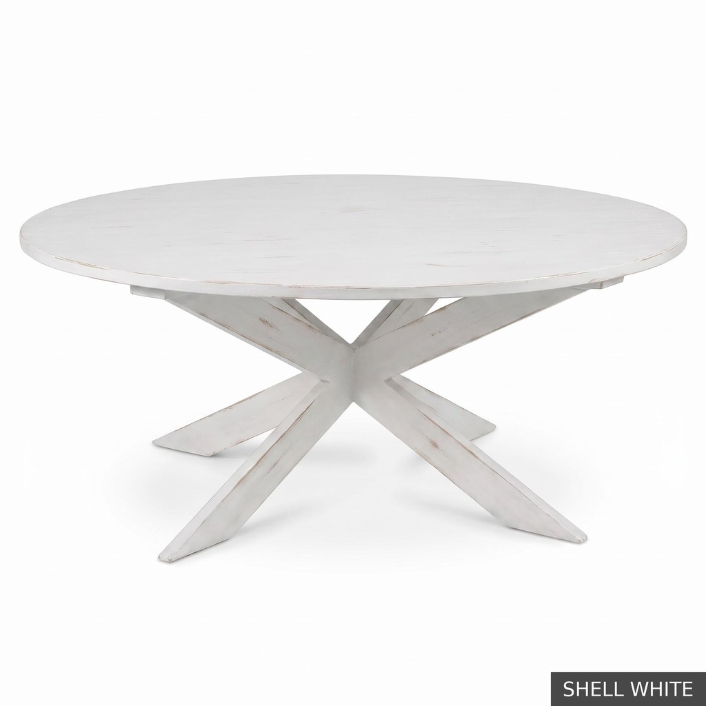 [EUR: Pear-72] Pearl Dining Table - 72" / Shell White