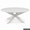 [EUR: Pear-72] Pearl Dining Table - 72" / Shell White