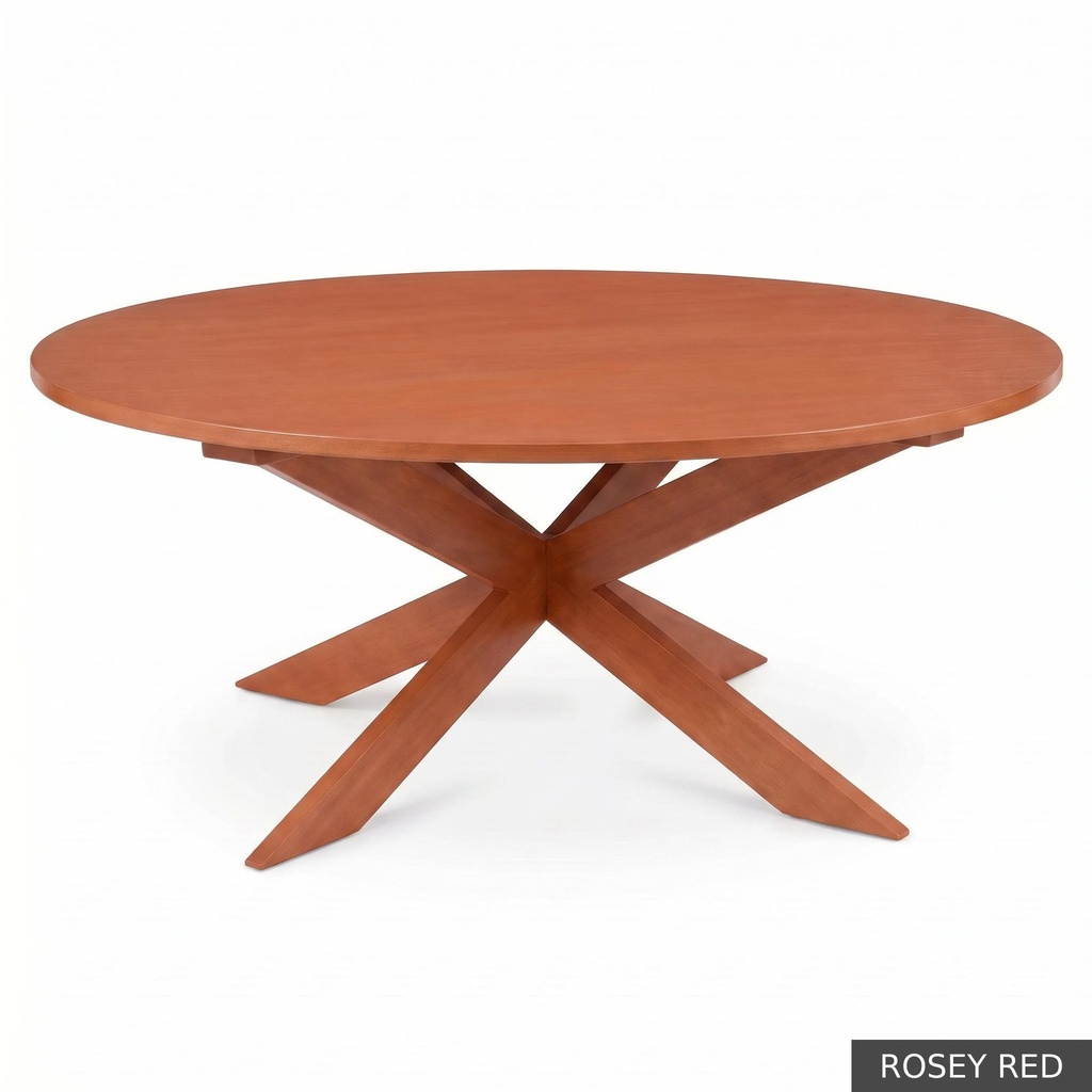 [EUR: Pear-72] Pearl Dining Table - 72" / Rosey Red