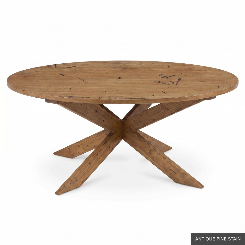 [EUR: Pear-72] Pearl Dining Table - 72" / Antique Pine Stain