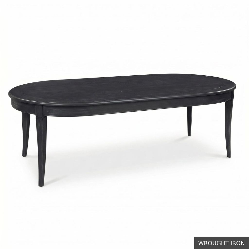 [SIG: Rams-84] Ramsey Dining Table 84"   / Wrought Iron + NO Accent Colour Required