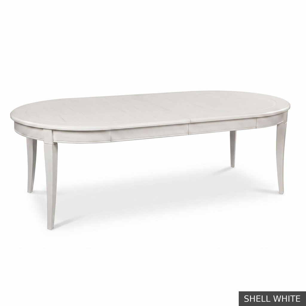 [SIG: Rams-84] Ramsey Dining Table 84"   / Shell White + NO Accent Colour Required