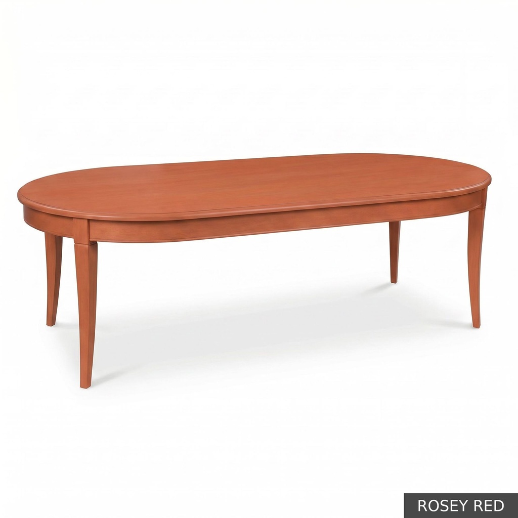 [SIG: Rams-96] Ramsey Dining Table 96"  / Rosey Red + NO Accent Colour Required