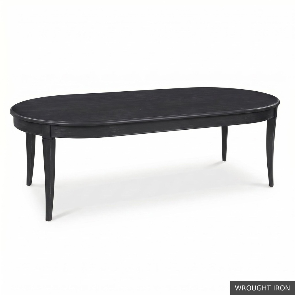 [SIG: Rams-96] Ramsey Dining Table 96"  / Wrought Iron + NO Accent Colour Required