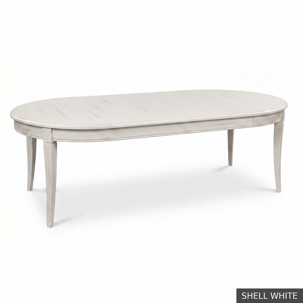 [SIG: Rams-96] Ramsey Dining Table 96"  / Shell White + NO Accent Colour Required