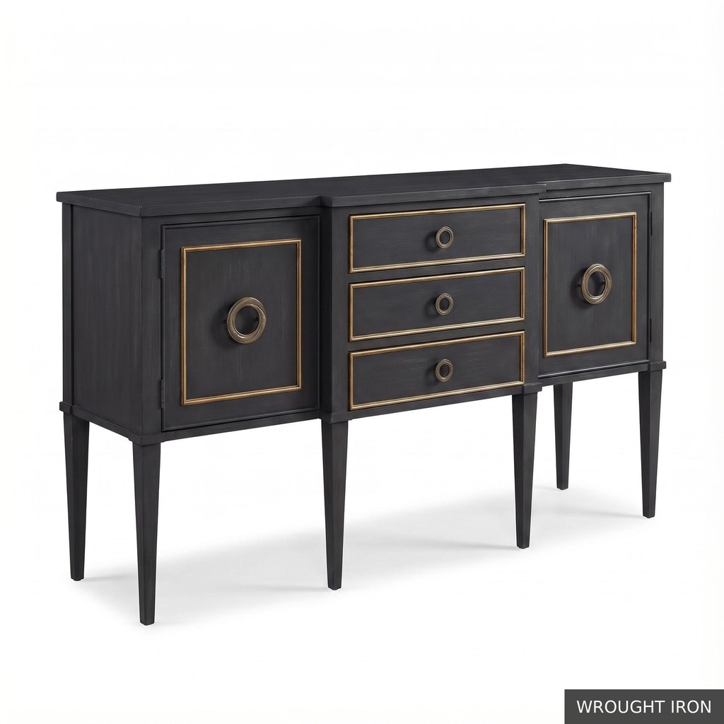 [EUR: NewP] Newport Server     / Wrought Iron + No Changes - Charcoal + Gold accents - Standard