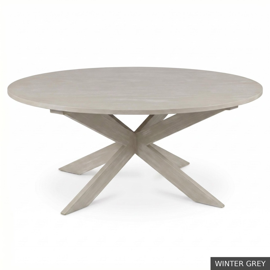 [EUR: Pear-54] Pearl Dining Table - 54"    / Winter Grey