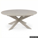 [EUR: Pear-54] Pearl Dining Table - 54"    / Winter Grey