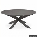 [EUR: Pear-54] Pearl Dining Table - 54"    / Charcoal