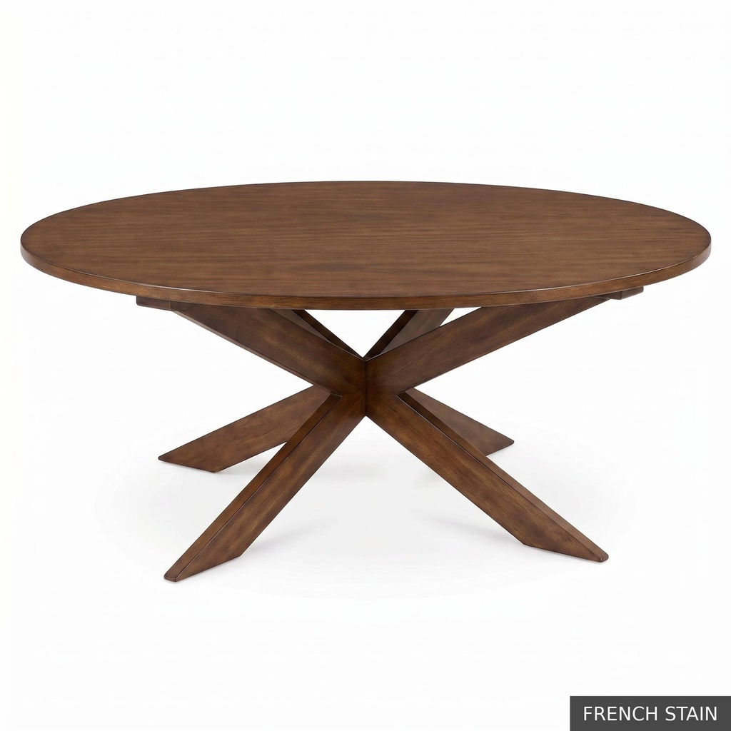 [EUR: Pear-54] Pearl Dining Table - 54"    / French Stain