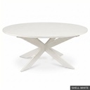 [EUR: Pear-54] Pearl Dining Table - 54"    / Shell White