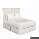 [EUR: RegeKHB] Regent - King Headboard  / Shell White + Gold
