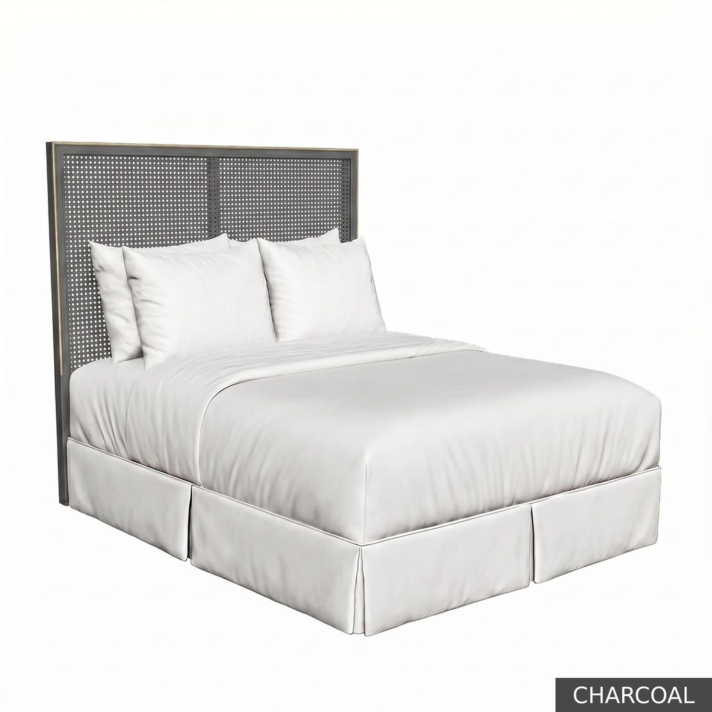 [EUR: RegeKHB] Regent - King Headboard  / Charcoal + Gold