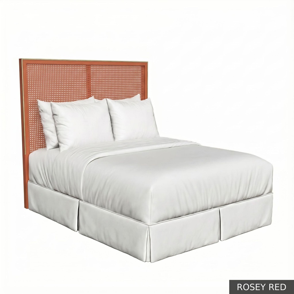 [EUR: RegeKHB] Regent - King Headboard  / Rosey Red + Gold