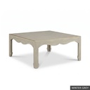 [EUR: Warr40] Warren Cocktail Table 40" Sq / Winter Grey + Gold