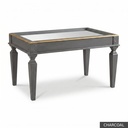 [EUR: Reyn] Reynolds Cocktail Table  / Charcoal + Gold