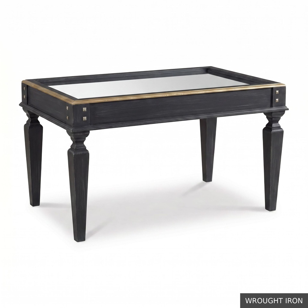 [EUR: Reyn] Reynolds Cocktail Table  / Wrought Iron + Gold