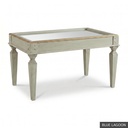 [EUR: Reyn] Reynolds Cocktail Table  / Blue Lagoon + Gold