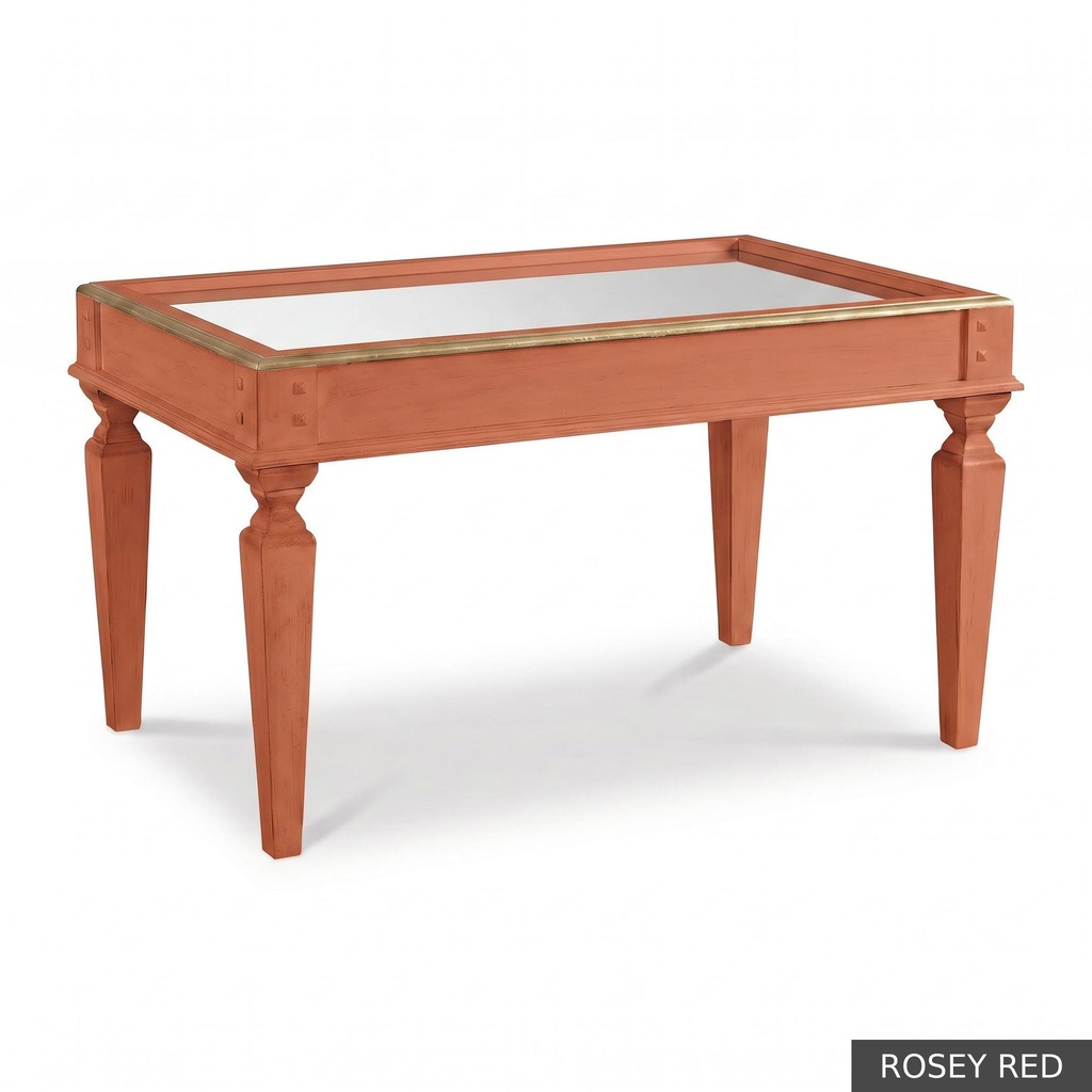 [EUR: Reyn] Reynolds Cocktail Table  / Rosey Red + Gold