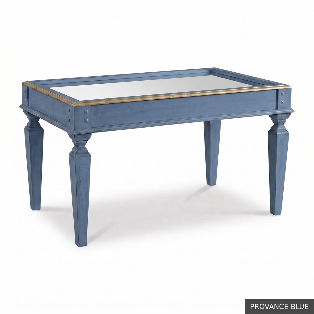 [EUR: Reyn] Reynolds Cocktail Table  / Provance Blue + Gold
