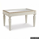 [EUR: Reyn] Reynolds Cocktail Table  / Shell White + Gold