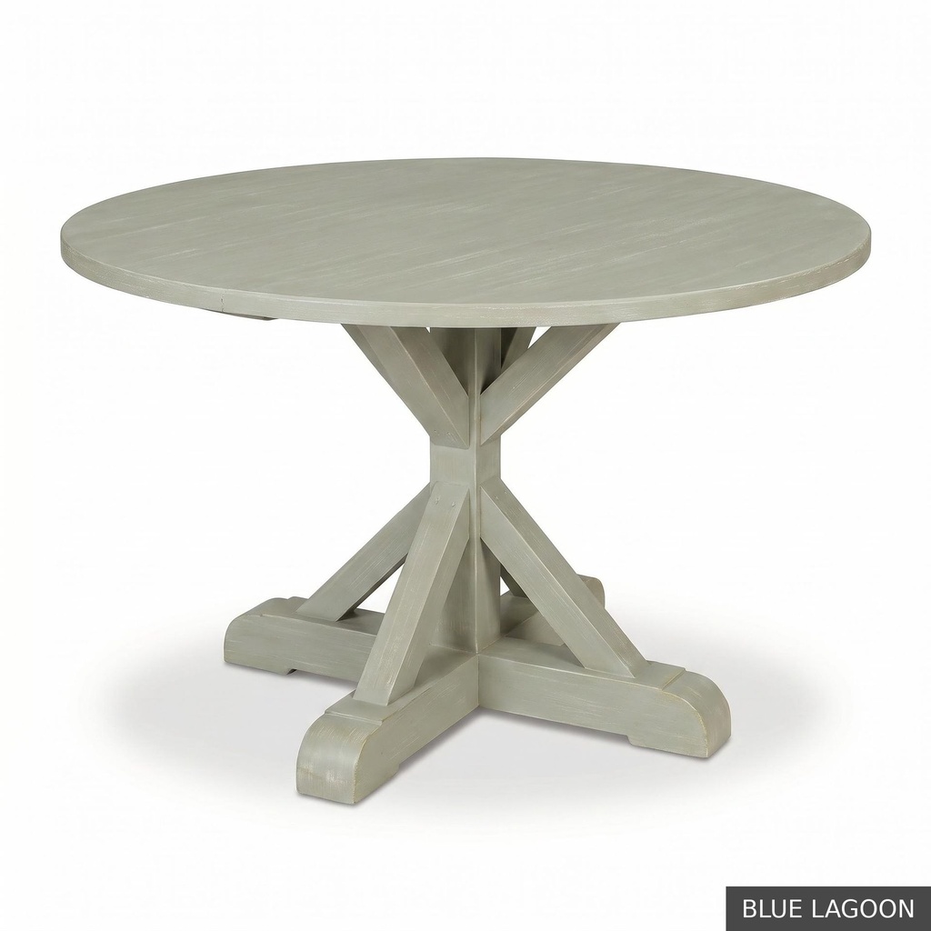 [EUR: Scar-48] Scarbrough Dining Table - 48"  / Blue Lagoon