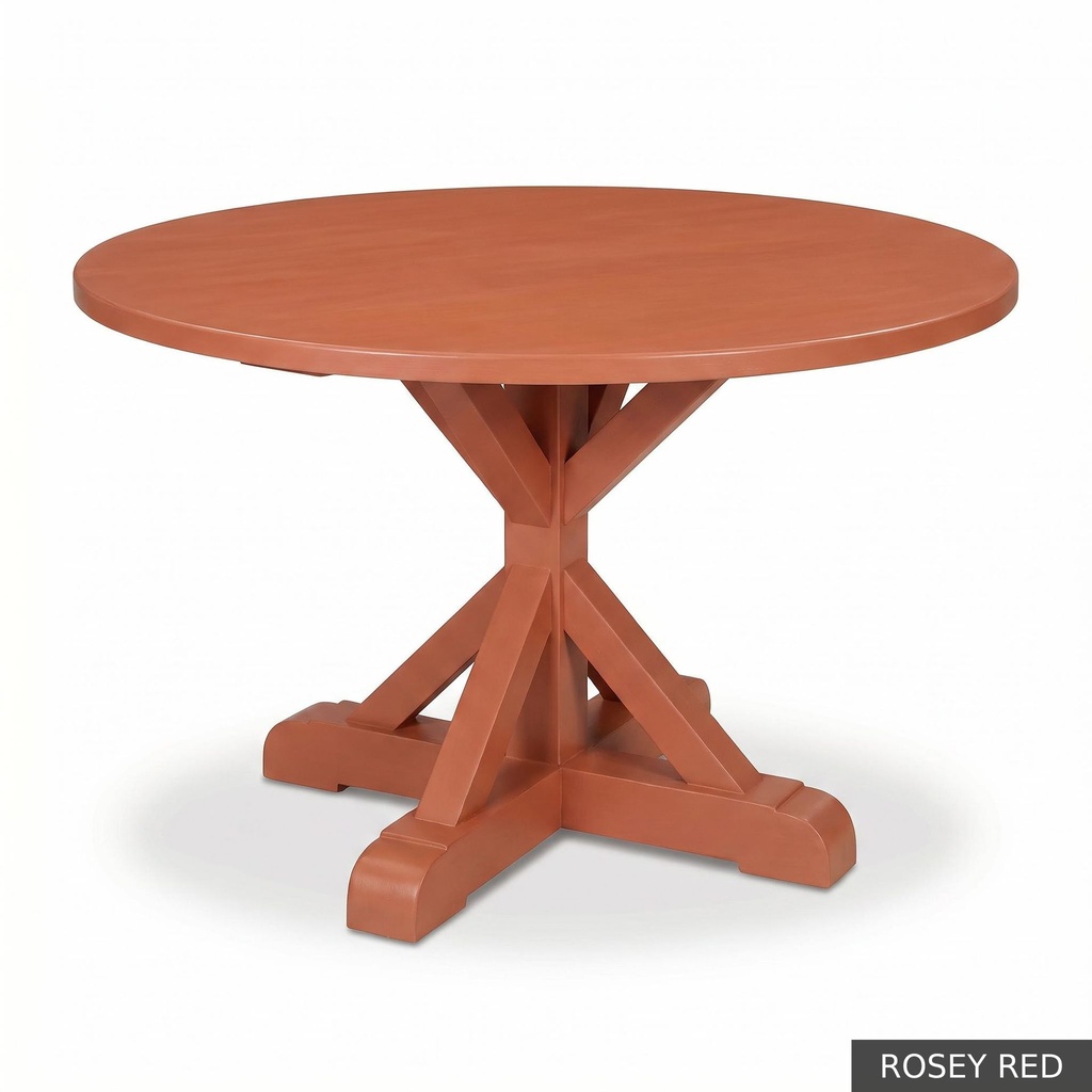 [EUR: Scar-48] Scarbrough Dining Table - 48"  / Rosey Red